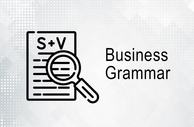 Business Grammar training programs illustration.