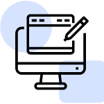 Icon for Website creation used on our blog on Adobe Photoshop Vs Adobe Illustrator: Choose the right Graphic design tool