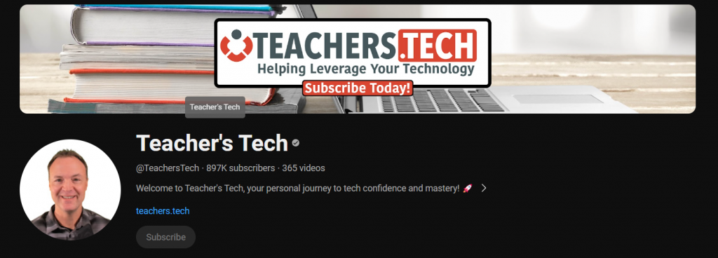 Teachers Tech Youtube Channel