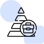 An icon representing a business or career path, possibly in a hierarchical structure.
